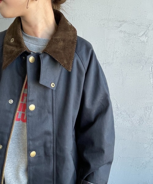 Barbour（バブアー）の「[Barbour/バブアー] 別注 中綿入り TRANSPORT コーデュラデニム トランスポートジャケット（その他アウター・レディース・インディゴブルー/ブラック・34/36/38/40/42）」の15枚目の写真