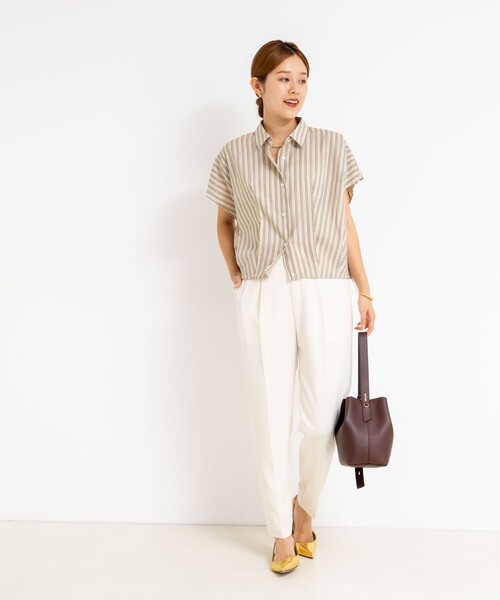 NOLLEY’S(ノーリーズ)の「ウォッシャブル麻調スリムパンツ(その他パンツ・レディース・ブラック/キナリ/ベージュ・34/36/38)」の6枚目の写真