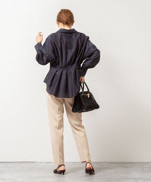 NOLLEY’S(ノーリーズ)の「ウォッシャブル麻調スリムパンツ(その他パンツ・レディース・ブラック/キナリ/ベージュ・34/36/38)」の14枚目の写真