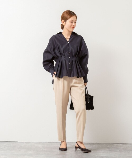 NOLLEY’S(ノーリーズ)の「ウォッシャブル麻調スリムパンツ(その他パンツ・レディース・ブラック/キナリ/ベージュ・34/36/38)」の15枚目の写真