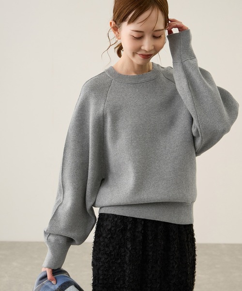 ROPE' PICNIC(ロペピクニック)の「スウェットライクニットプルオーバー(ニット/セーター・レディース・ブラック/ブラウン/グレー・FREE)」の3枚目の写真