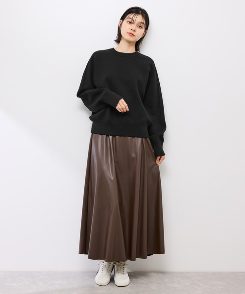 ROPE' PICNIC(ロペピクニック)の「スウェットライクニットプルオーバー(ニット/セーター・レディース・ブラック/ブラウン/グレー・FREE)」の4枚目の写真