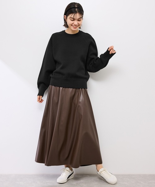ROPE' PICNIC(ロペピクニック)の「スウェットライクニットプルオーバー(ニット/セーター・レディース・ブラック/ブラウン/グレー・FREE)」の5枚目の写真