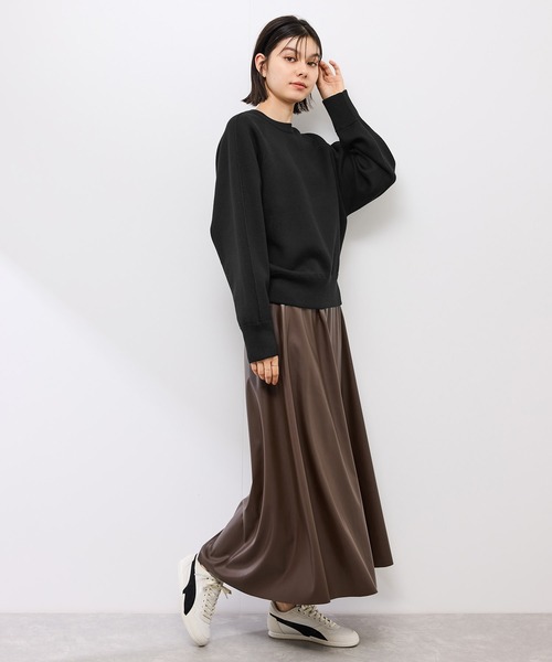 ROPE' PICNIC(ロペピクニック)の「スウェットライクニットプルオーバー(ニット/セーター・レディース・ブラック/ブラウン/グレー・FREE)」の6枚目の写真