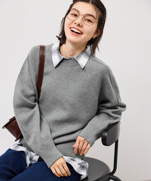 ROPE' PICNIC(ロペピクニック)の「スウェットライクニットプルオーバー(ニット/セーター・レディース・ブラック/ブラウン/グレー・FREE)」の13枚目の写真