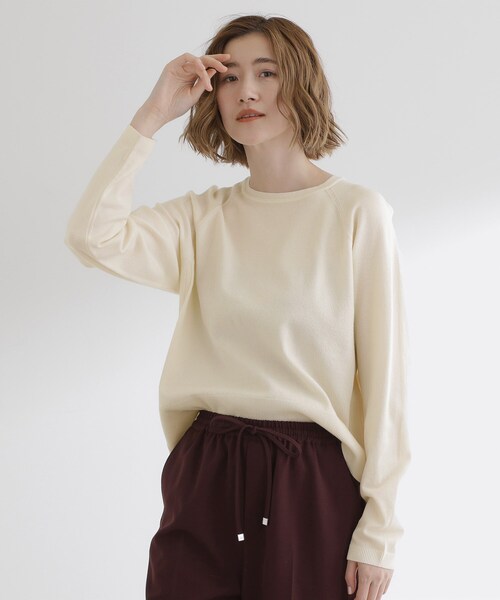 grove（グローブ）の「最終お値下げ！！【洗える/毛玉軽減】天竺ラグランスリーブプルオーバー（ニット/セーター・レディース・オレンジ/グリーン系/ライトグレー/チャコールグレー/オフホワイト/ブラック系7・03/02/01/05/04）」の7枚目の写真