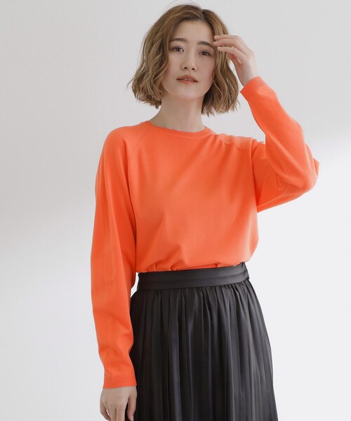 grove（グローブ）の「最終お値下げ！！【洗える/毛玉軽減】天竺ラグランスリーブプルオーバー（ニット/セーター・レディース・オレンジ/グリーン系/ライトグレー/チャコールグレー/オフホワイト/ブラック系7・03/02/01/05/04）」の17枚目の写真