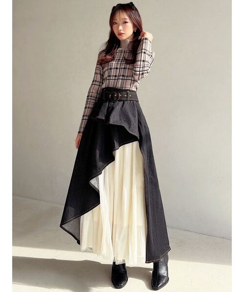 RESEXXY（リゼクシー）の「ハイネックベーシックニットトップス（ニット/セーター・レディース・ブラック/ホワイト/レッド/ベージュ・FREE）」の8枚目の写真