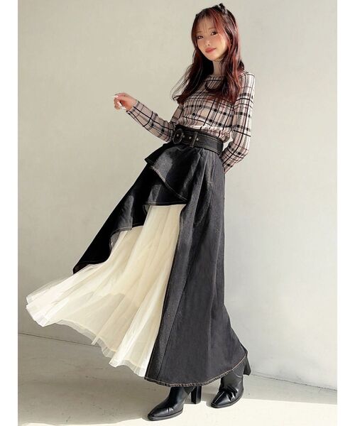 RESEXXY（リゼクシー）の「ハイネックベーシックニットトップス（ニット/セーター・レディース・ブラック/ホワイト/レッド/ベージュ・FREE）」の9枚目の写真