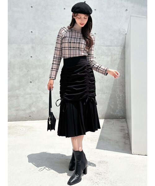 RESEXXY（リゼクシー）の「ハイネックベーシックニットトップス（ニット/セーター・レディース・ブラック/ホワイト/レッド/ベージュ・FREE）」の16枚目の写真