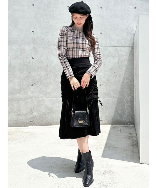 RESEXXY（リゼクシー）の「ハイネックベーシックニットトップス（ニット/セーター・レディース・ブラック/ホワイト/レッド/ベージュ・FREE）」の17枚目の写真