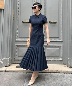 ワンピース Ameri 2WAY DENIM RANDOM SHIRRING DRESS 2WAY DENIM RANDOM SHIRRING DRESS（ワンピース）｜Ameri
