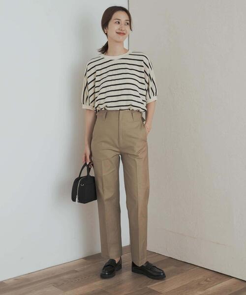 URBAN RESEARCH DOORS（アーバンリサーチドアーズ）の「サイドベルトストレートパンツ（その他パンツ・レディース・ベージュ/ネイビー・SMALL/MEDIUM）」の9枚目の写真