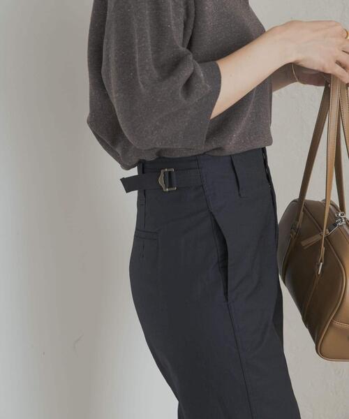 URBAN RESEARCH DOORS（アーバンリサーチドアーズ）の「サイドベルトストレートパンツ（その他パンツ・レディース・ベージュ/ネイビー・SMALL/MEDIUM）」の19枚目の写真