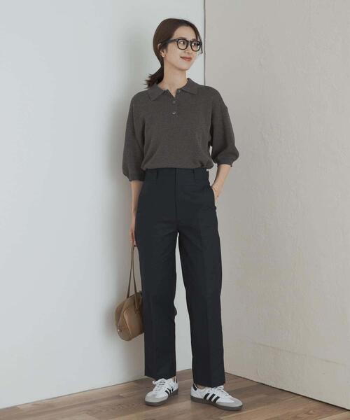 URBAN RESEARCH DOORS（アーバンリサーチドアーズ）の「サイドベルトストレートパンツ（その他パンツ・レディース・ベージュ/ネイビー・SMALL/MEDIUM）」の20枚目の写真