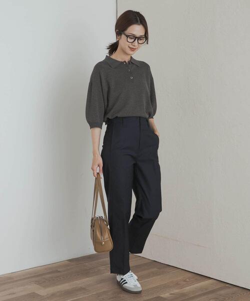 URBAN RESEARCH DOORS（アーバンリサーチドアーズ）の「サイドベルトストレートパンツ（その他パンツ・レディース・ベージュ/ネイビー・SMALL/MEDIUM）」の21枚目の写真