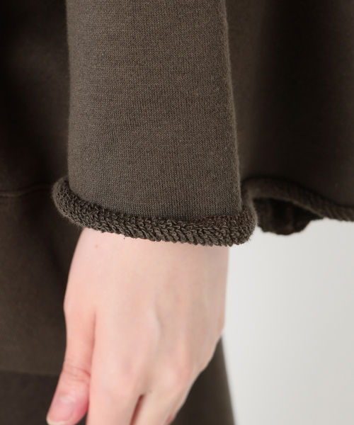 AP STUDIO（エーピーストゥディオ）の「ウールミックスハーフジップフーディ（Tシャツ/カットソー・レディース・チョコ/Olive ・FREE）」の20枚目の写真