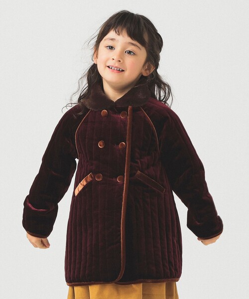 B:MING by BEAMS(ビーミングバイビームス)の「ベロア キルト コート 2025FW(100~140cm)(その他アウター・キッズ・ワイン/グリーン系その他・100/110/120/130/140)」の5枚目の写真