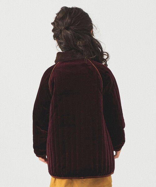 B:MING by BEAMS(ビーミングバイビームス)の「ベロア キルト コート 2025FW(100~140cm)(その他アウター・キッズ・ワイン/グリーン系その他・100/110/120/130/140)」の6枚目の写真