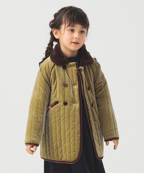 B:MING by BEAMS(ビーミングバイビームス)の「ベロア キルト コート 2025FW(100~140cm)(その他アウター・キッズ・ワイン/グリーン系その他・100/110/120/130/140)」の16枚目の写真