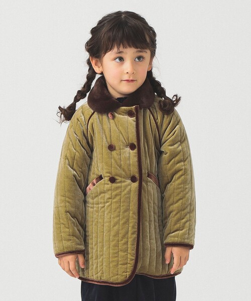 B:MING by BEAMS(ビーミングバイビームス)の「ベロア キルト コート 2025FW(100~140cm)(その他アウター・キッズ・ワイン/グリーン系その他・100/110/120/130/140)」の18枚目の写真