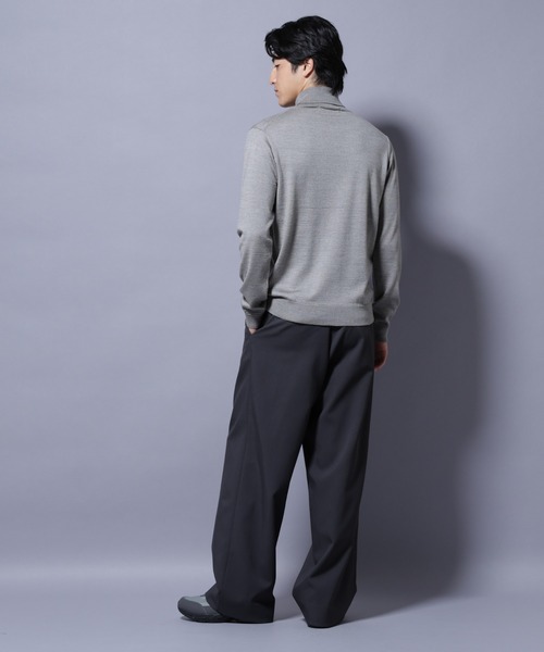 NANO universe（ナノユニバース）の「タスマニアウールミックスタートルニット（ニット/セーター・メンズ・ブラック/ネイビー/ブラウン/トップグレー・S/M/L/XL）」の20枚目の写真