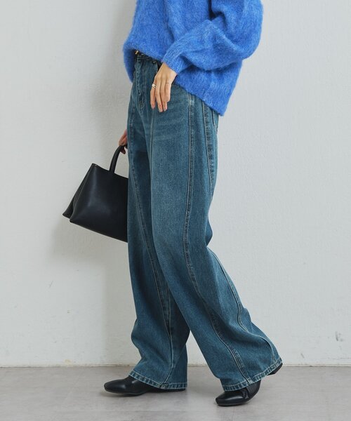 un dix cors(アンディコール)の「《着るだけでこなれ感》フロント切替カーブデニムパンツ(デニムパンツ・レディース・ブルー・M/L)」の20枚目の写真
