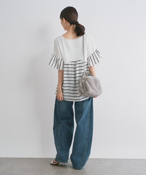 un dix cors(アンディコール)の「《着るだけでこなれ感》フロント切替カーブデニムパンツ(デニムパンツ・レディース・ブルー・M/L)」の10枚目の写真