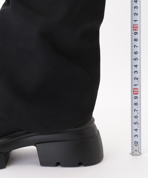 Lace Ladies(レースレディース)の「スエード調 ルーズ カバー ロング ブーツ(ブーツ・レディース・ブラック・23cm/23.5cm/24cm/24.5cm/25cm/22.5cm)」の7枚目の写真