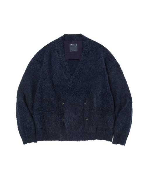 Meanswhile ミーンズワイル モヘアダブルニットカーディガン Mohair Double Knit Cardigan（カーディガン/ボレロ）｜meanswhile