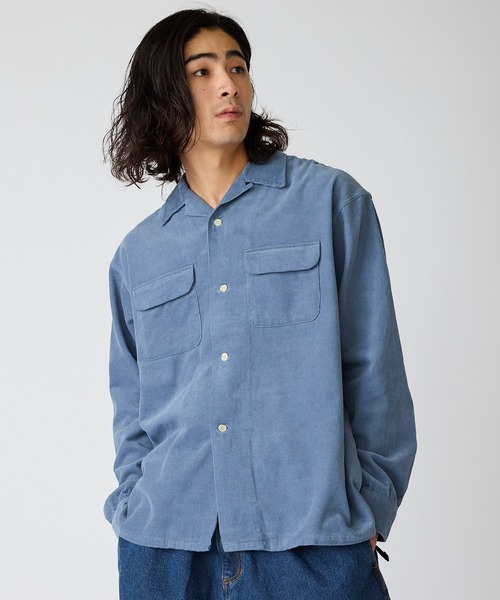 FIVE BROTHER（ファイブブラザー）の「FIVE BROTHER/ファイブブラザー CORDUROY ONE-OP SHIRTS シャツ（シャツ/ブラウス・メンズ・キャメル/ブルー/ダークオリーブ・XL/L/M/S）」の2枚目の写真