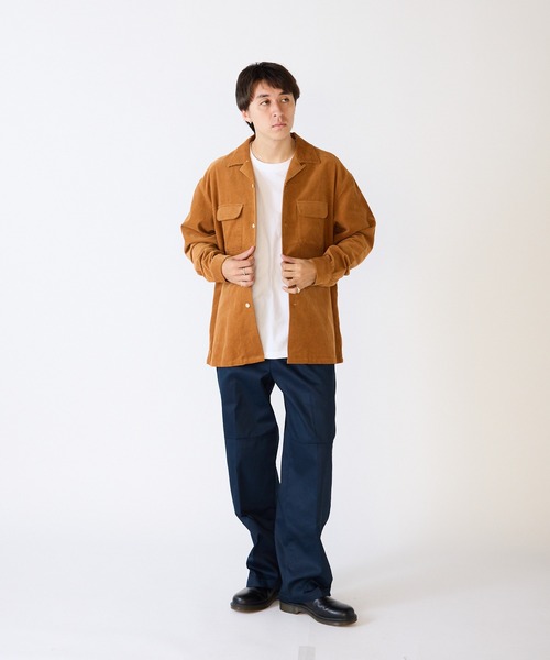 FIVE BROTHER（ファイブブラザー）の「FIVE BROTHER/ファイブブラザー CORDUROY ONE-OP SHIRTS シャツ（シャツ/ブラウス・メンズ・キャメル/ブルー/ダークオリーブ・XL/L/M/S）」の6枚目の写真