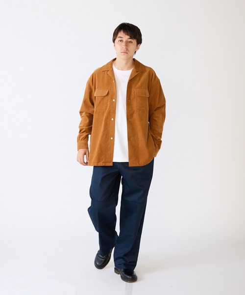 FIVE BROTHER（ファイブブラザー）の「FIVE BROTHER/ファイブブラザー CORDUROY ONE-OP SHIRTS シャツ（シャツ/ブラウス・メンズ・キャメル/ブルー/ダークオリーブ・XL/L/M/S）」の8枚目の写真