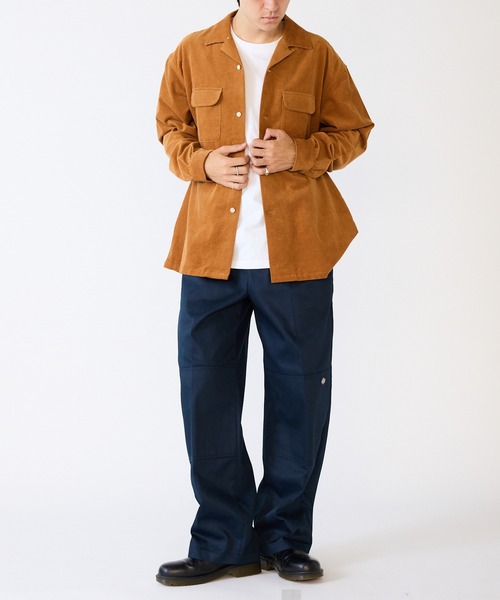 FIVE BROTHER（ファイブブラザー）の「FIVE BROTHER/ファイブブラザー CORDUROY ONE-OP SHIRTS シャツ（シャツ/ブラウス・メンズ・キャメル/ブルー/ダークオリーブ・XL/L/M/S）」の5枚目の写真