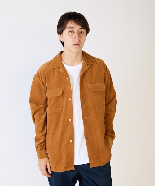 FIVE BROTHER（ファイブブラザー）の「FIVE BROTHER/ファイブブラザー CORDUROY ONE-OP SHIRTS シャツ（シャツ/ブラウス・メンズ・キャメル/ブルー/ダークオリーブ・XL/L/M/S）」の11枚目の写真