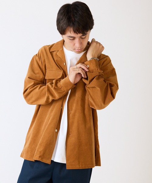 FIVE BROTHER（ファイブブラザー）の「FIVE BROTHER/ファイブブラザー CORDUROY ONE-OP SHIRTS シャツ（シャツ/ブラウス・メンズ・キャメル/ブルー/ダークオリーブ・XL/L/M/S）」の13枚目の写真
