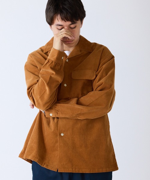 FIVE BROTHER（ファイブブラザー）の「FIVE BROTHER/ファイブブラザー CORDUROY ONE-OP SHIRTS シャツ（シャツ/ブラウス・メンズ・キャメル/ブルー/ダークオリーブ・XL/L/M/S）」の18枚目の写真