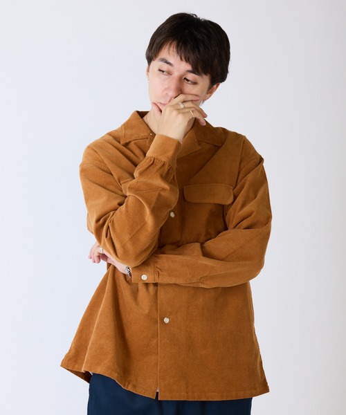 FIVE BROTHER（ファイブブラザー）の「FIVE BROTHER/ファイブブラザー CORDUROY ONE-OP SHIRTS シャツ（シャツ/ブラウス・メンズ・キャメル/ブルー/ダークオリーブ・XL/L/M/S）」の19枚目の写真