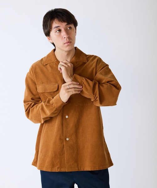 FIVE BROTHER（ファイブブラザー）の「FIVE BROTHER/ファイブブラザー CORDUROY ONE-OP SHIRTS シャツ（シャツ/ブラウス・メンズ・キャメル/ブルー/ダークオリーブ・XL/L/M/S）」の20枚目の写真
