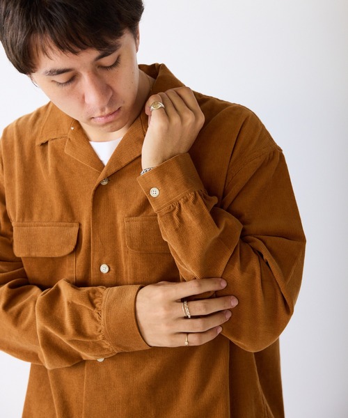 FIVE BROTHER（ファイブブラザー）の「FIVE BROTHER/ファイブブラザー CORDUROY ONE-OP SHIRTS シャツ（シャツ/ブラウス・メンズ・キャメル/ブルー/ダークオリーブ・XL/L/M/S）」の17枚目の写真