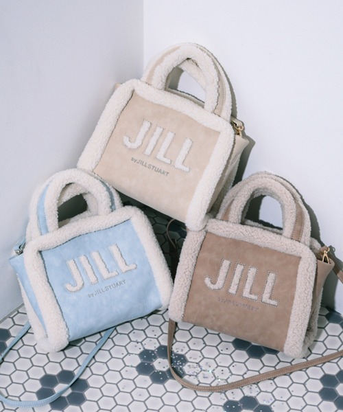 JILL by JILL STUART（ジルバイジルスチュアート）の「◇ ボアロゴトート（トートバッグ・レディース・ブラウン/ベージュ/ブルー・FREE）」の3枚目の写真