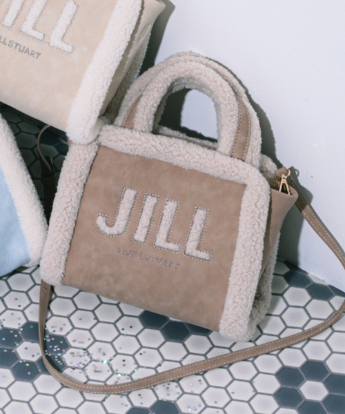 JILL by JILL STUART（ジルバイジルスチュアート）の「◇ ボアロゴトート（トートバッグ・レディース・ブラウン/ベージュ/ブルー・FREE）」の2枚目の写真