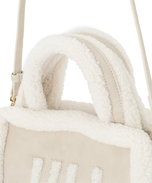 JILL by JILL STUART（ジルバイジルスチュアート）の「◇ ボアロゴトート（トートバッグ・レディース・ブラウン/ベージュ/ブルー・FREE）」の4枚目の写真