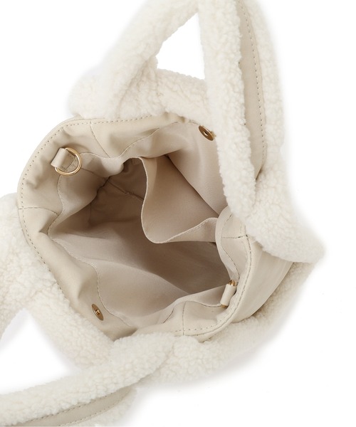 JILL by JILL STUART（ジルバイジルスチュアート）の「◇ ボアロゴトート（トートバッグ・レディース・ブラウン/ベージュ/ブルー・FREE）」の8枚目の写真