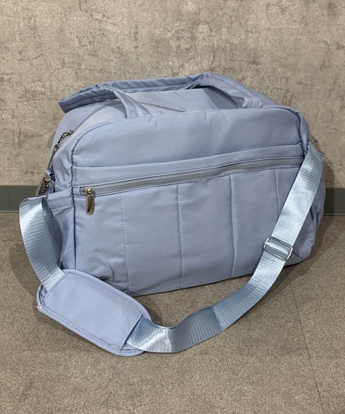 pyornim（ピョルニム）の「【25年秋冬新作】【2WAY】【A4サイズ対応】大容量キルティング ショルダー キャリーオン トラベル ボストンバッグ（ボストンバッグ・レディース・ホワイト/ピンク/ブルー/ブラック/ベージュ・F）」の17枚目の写真