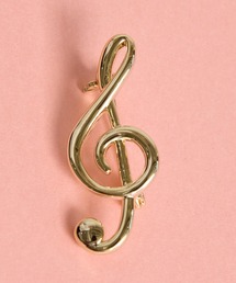 gargle（ガーグル）の「gargle ガーグル：MUSICシリーズ　ト音記号　ブローチ（ブローチ/コサージュ）」