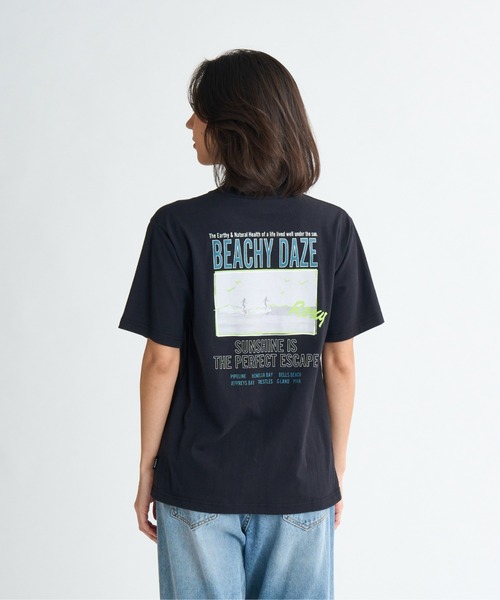 ROXY(ロキシー)の「ENJOY SURFING ON VAC /ロキシーバックプリント半袖Tシャツ(Tシャツ/カットソー・レディース・ベージュ/ホワイト/グレー/ブラック・LARGE/MEDIUM/X-LARGE)」の3枚目の写真