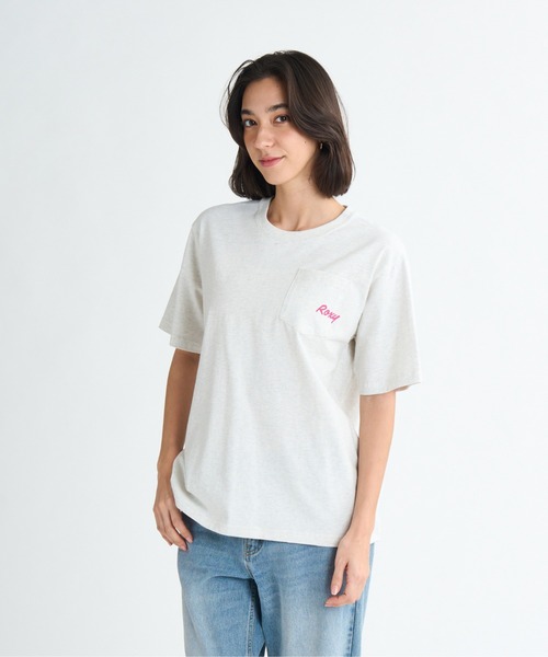 ROXY(ロキシー)の「ENJOY SURFING ON VAC /ロキシーバックプリント半袖Tシャツ(Tシャツ/カットソー・レディース・ベージュ/ホワイト/グレー/ブラック・LARGE/MEDIUM/X-LARGE)」の5枚目の写真