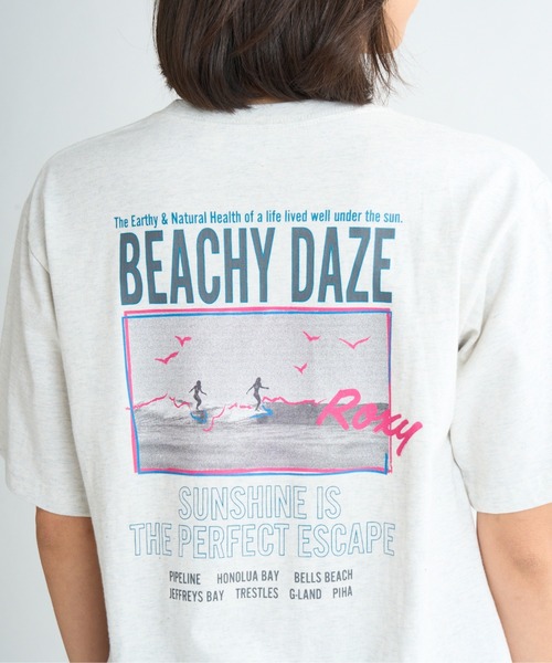 ROXY(ロキシー)の「ENJOY SURFING ON VAC /ロキシーバックプリント半袖Tシャツ(Tシャツ/カットソー・レディース・ベージュ/ホワイト/グレー/ブラック・LARGE/MEDIUM/X-LARGE)」の6枚目の写真