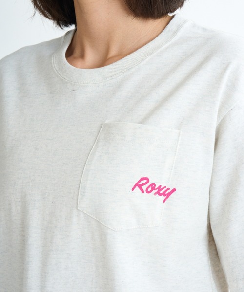 ROXY(ロキシー)の「ENJOY SURFING ON VAC /ロキシーバックプリント半袖Tシャツ(Tシャツ/カットソー・レディース・ベージュ/ホワイト/グレー/ブラック・LARGE/MEDIUM/X-LARGE)」の7枚目の写真